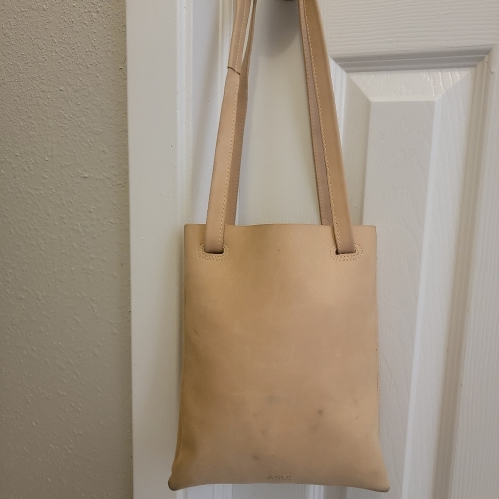 ABLE LOCAL & GLOBAL Tan Leather bag